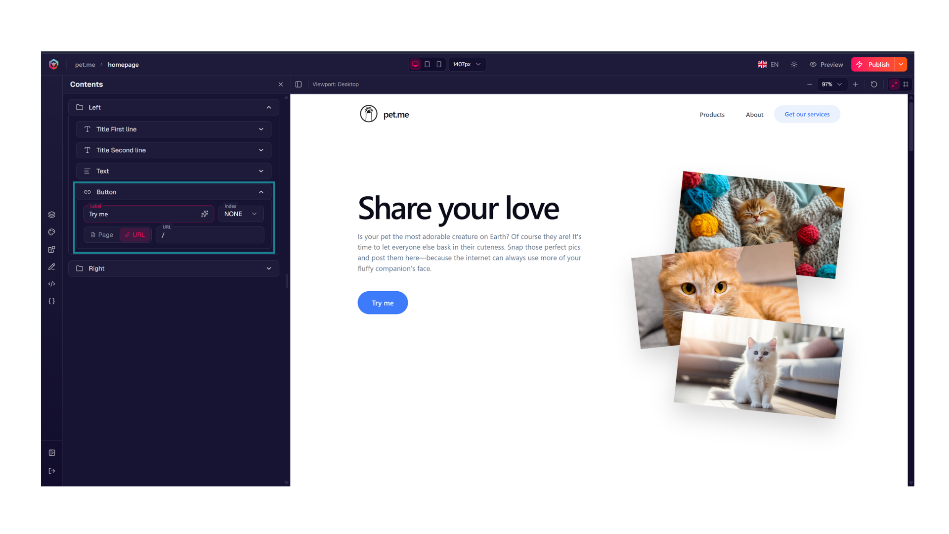 Editor Button Type