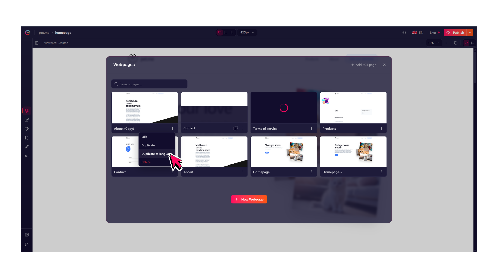 i18n Duplicate Page