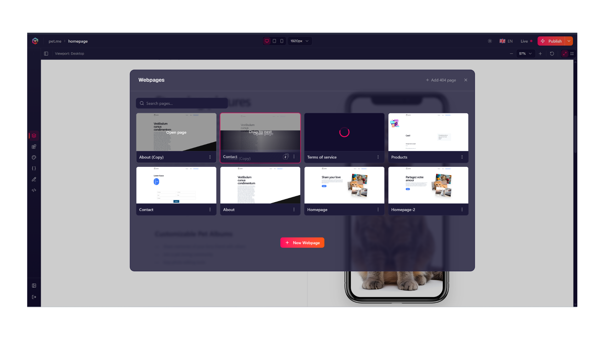 Nested Page Drag