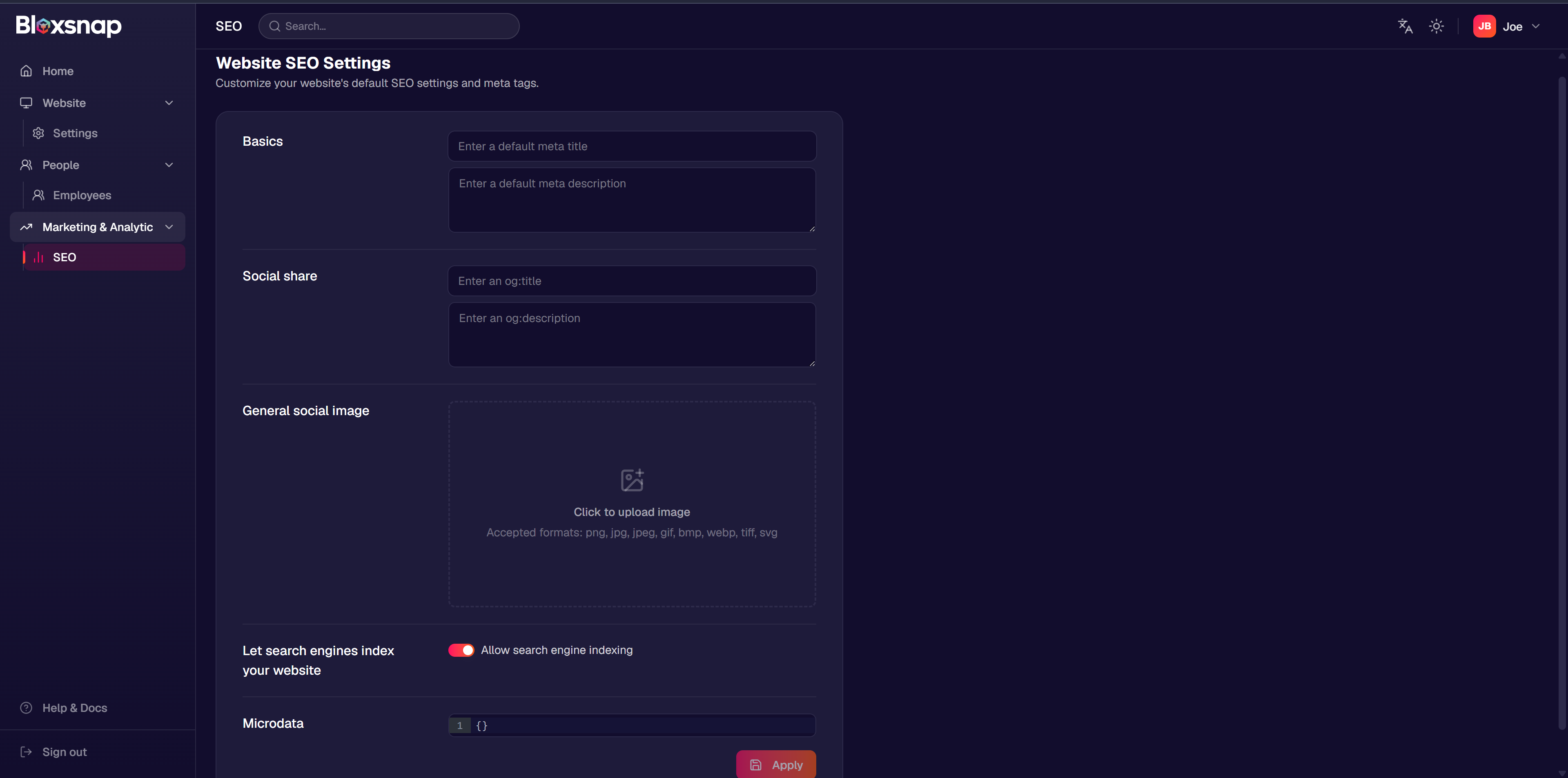 Website Console SEO